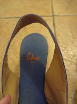 Zapatos de cuña verano azules