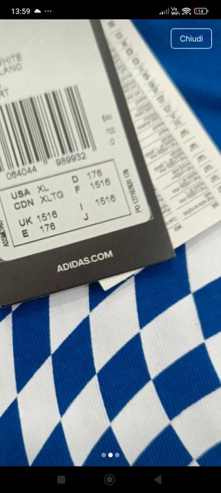 T-shirt Adidas bambino 15/16 anni