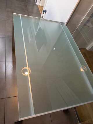 Tavolo STUA design in cristallo e alluminio