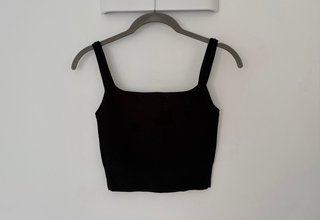 Top Zara x Kaia Gerber, Negro Tirantes XS, nuevo