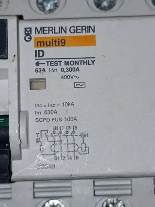 Merlin Gerin ID 63A 0,3A Interruptor Diferencial