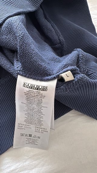 Sudadera Napapijri Azul Marino Logo Talla L