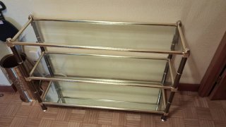 Conjunto de entrada espejo y estantería
