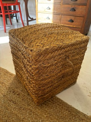 Puf Esparto Reposapiés Artesanal 36x36