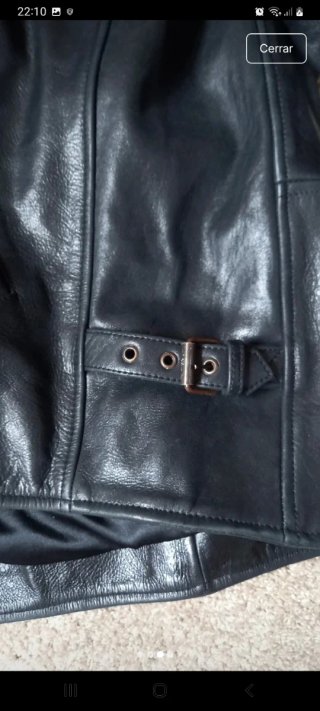 Chaqueta de Piel Redskins Negra Talla L