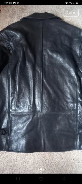 Chaqueta de Piel Redskins Negra Talla L