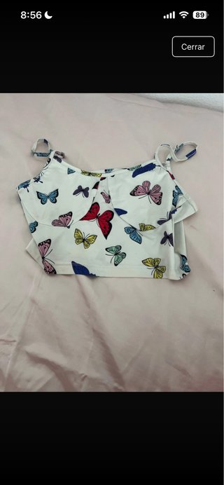 Camiseta Crop Top Mariposas