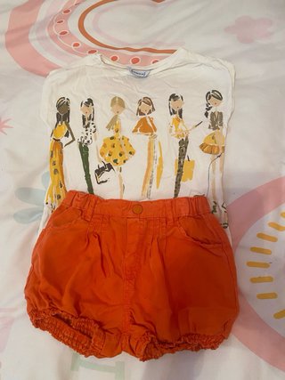 Conjunto Mayoral 36m. Pantalón bombacho y camiseta