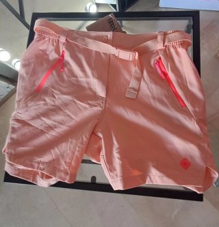 Pantalón corto impermeable naranja/rosa