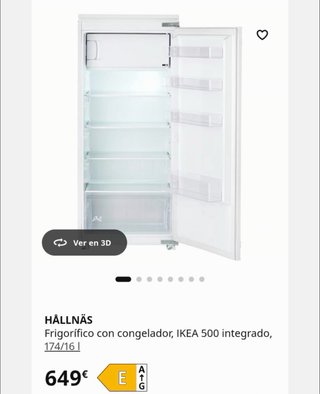 Nevera HÄLLNÄS IKEA 500 Integrada