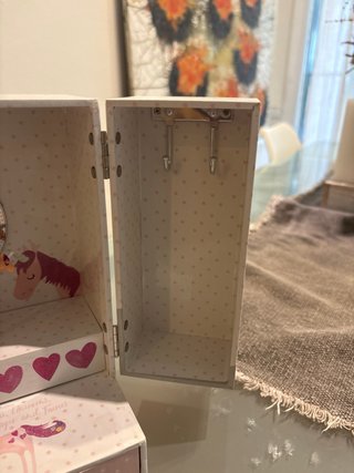 Joyero infantil con castillo y unicornio