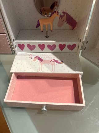 Joyero infantil con castillo y unicornio
