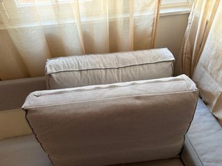 Sofá 2 cuerpos gris Ikea tela