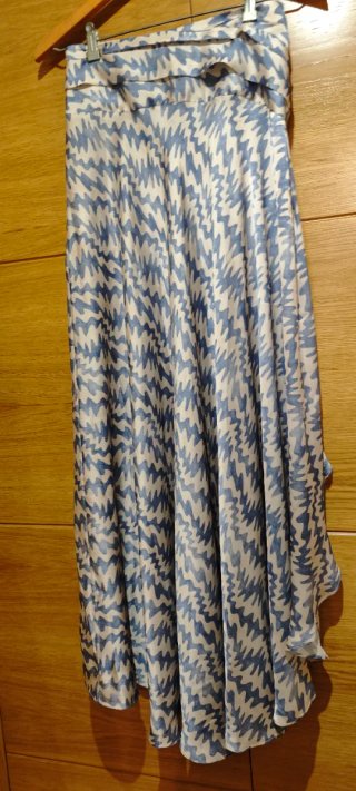 Falda Verónica Pacheco Azul/Blanco Talla XS
