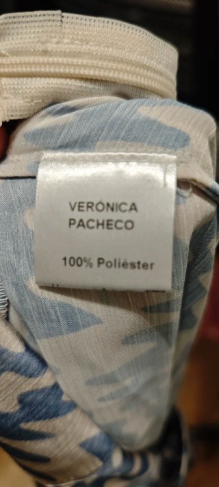 Falda Verónica Pacheco Azul/Blanco Talla XS