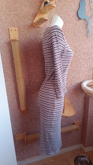 Vestido largo rayas ajustado