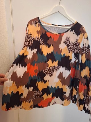 Camiseta manga larga estampada
