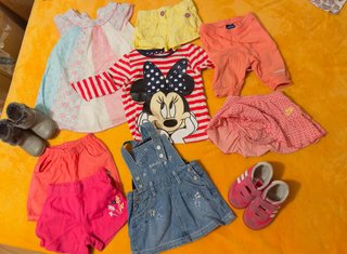 Lote Ropa Niña Minnie, Vestido, Shorts, Zapatos
