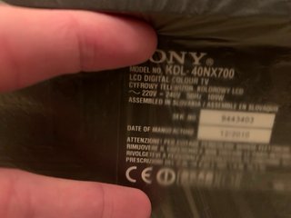 TV Sony 40 Negra