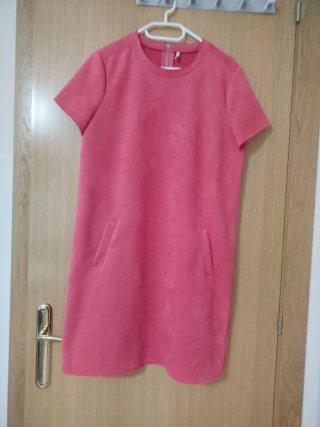Vestido gris encaje LEONISA
