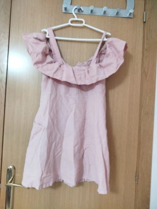 Vestido gris encaje LEONISA