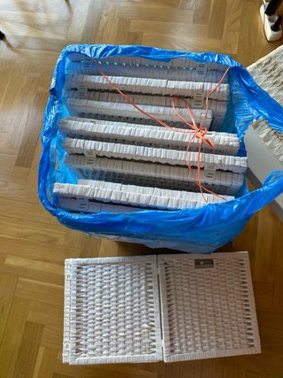 Cajones de mimbre blancos Ikea