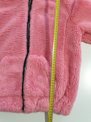 Abrigo pelo rosa Lefties talla XS