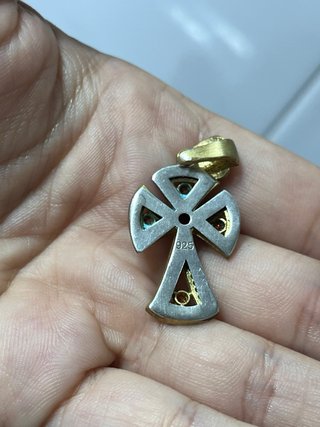 Colgante Cruz Bizantina Vintage Plata 925