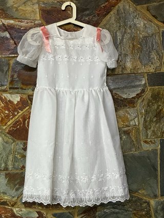 Vestido Comunión/Eventos Blanco T.12