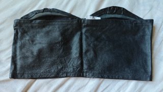 Corsé de cuero negro Talla 14