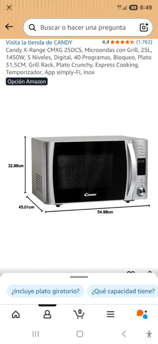 Microondas con grill