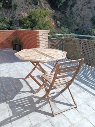 Tavolo in Teak per Giardino + 4 Sedie