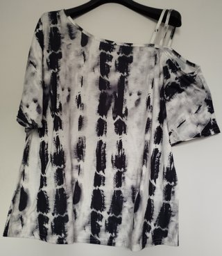 Camiseta Tie-Dye Hombro Caído Talla Única
