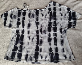 Camiseta Tie-Dye Hombro Caído Talla Única