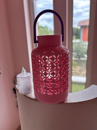 Lanterna fatata rosa hand made