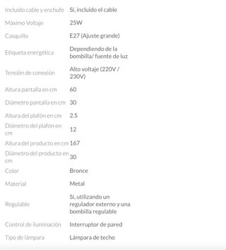 Lámpara de jaula colgante metal dorada