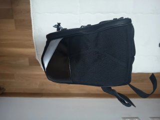 Bolsa trasera para moto negra