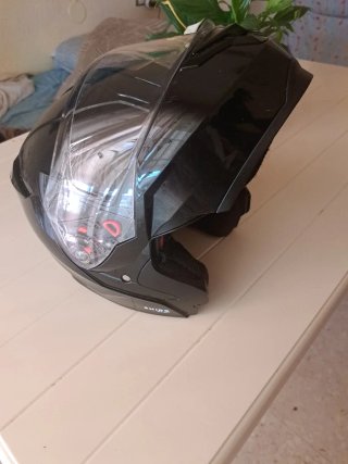 Casco integral negro con visera tallaxl