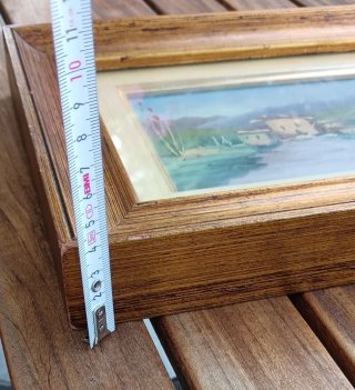 Quadro in legno con cornice dorata