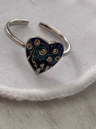 Anello Cuore Argento 925 Van Gogh