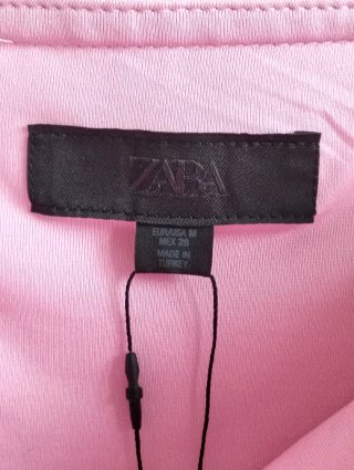 Top Zara rosa volantes lazo Talla M