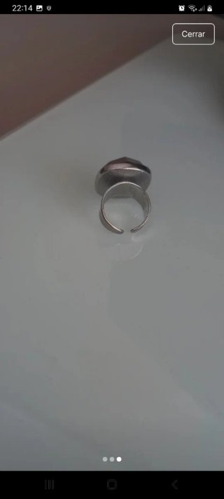 Anillo piedra marrón y dorado
