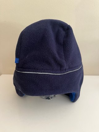 Gorro infantil gris y azul