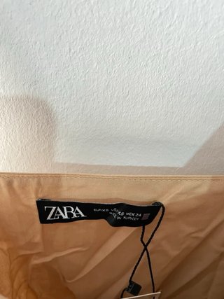 Mono cargo Zara popelín beige