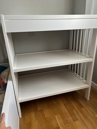 Cambiador Bebé Ikea GULLIVER Blanco+colchoneta