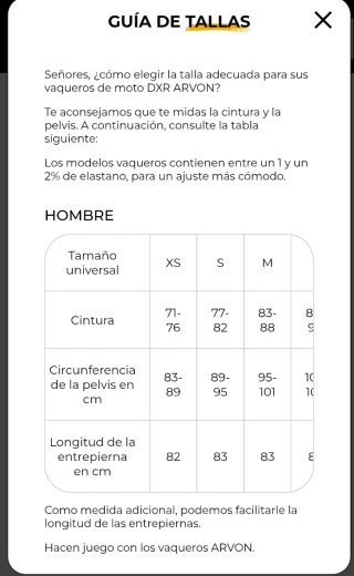 Pantalón de moto DXR negro, talla 40 hombre