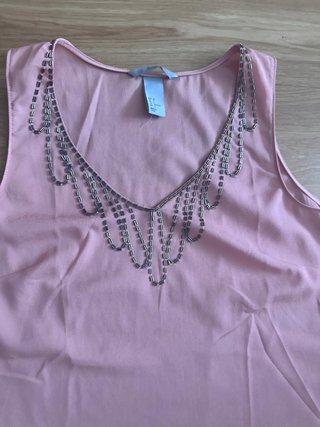 Blusa H&M rosa con pedrería