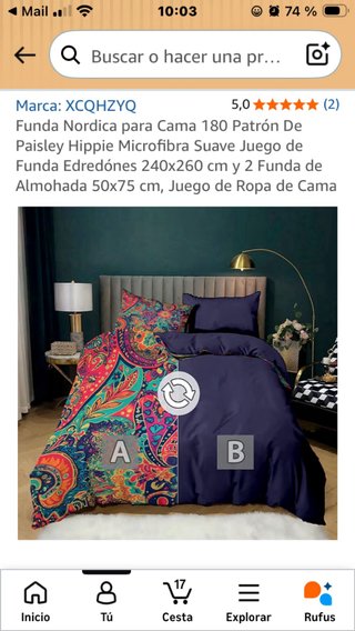 Funda Nórdica Cama 180x200 Paisley
