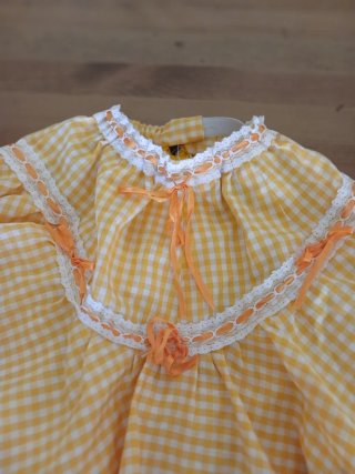 Falda flamenca niña cuadros amarillos