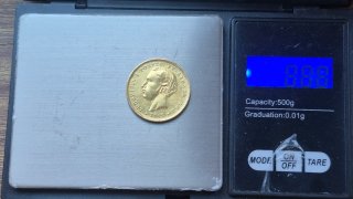 5000 Reis Oro Luis I Portugal 1862